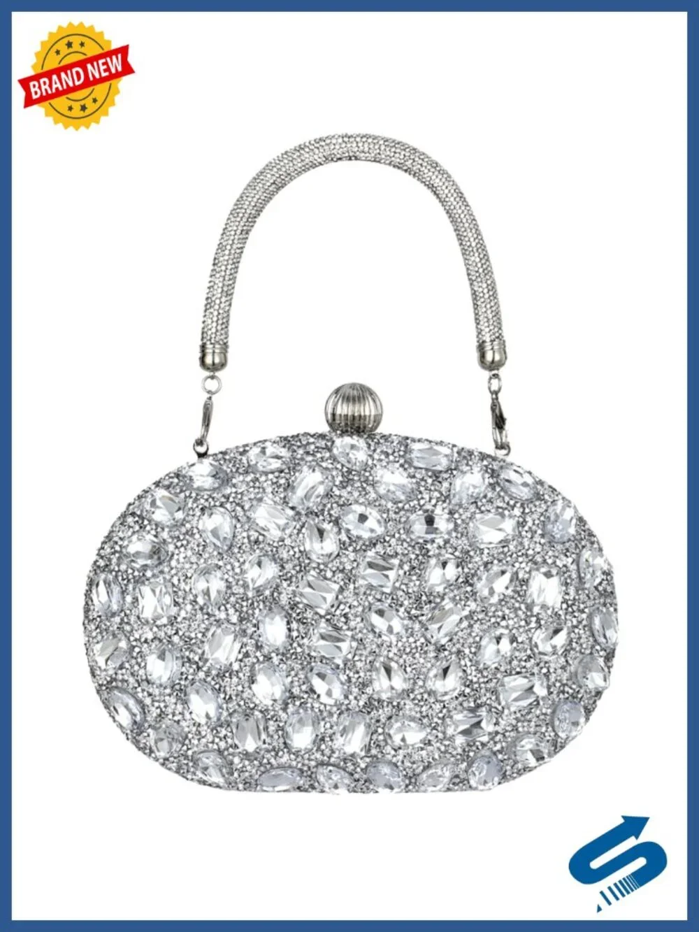 Sparkling Rhinestone Evening Bag Clutch Crossbody Purse
